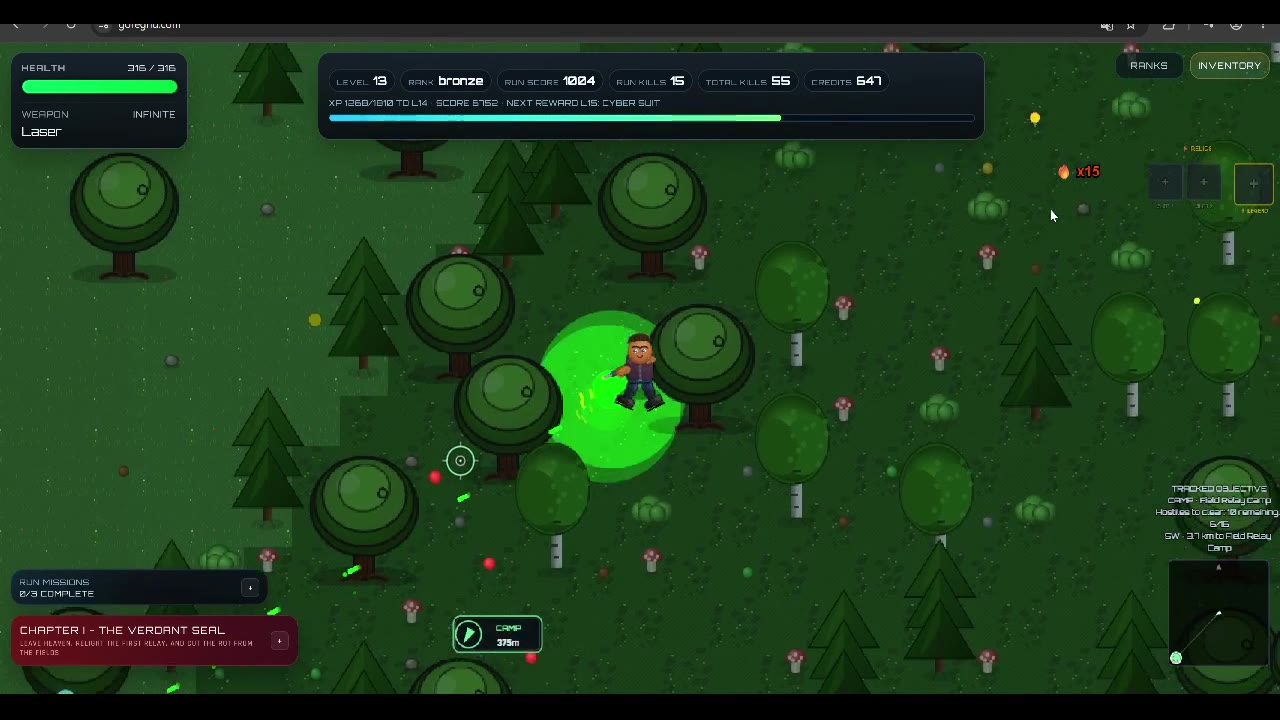 GoreGrid level-up combat effect