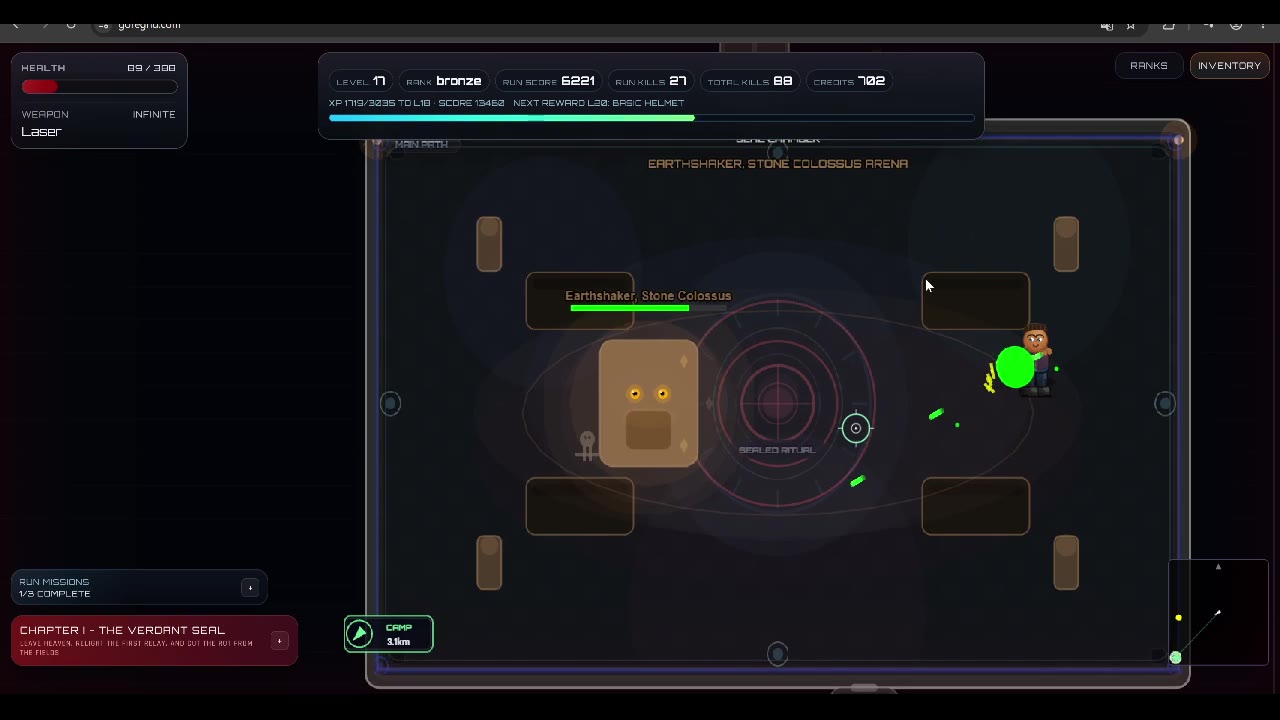 GoreGrid boss room projectile barrage
