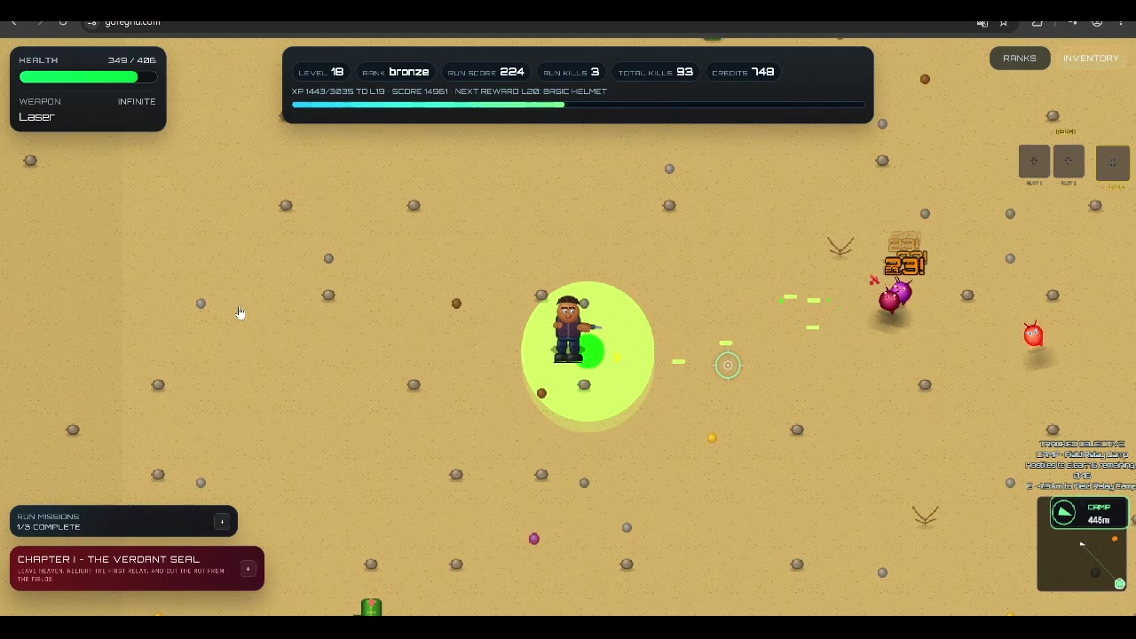 GoreGrid desert swarm survival